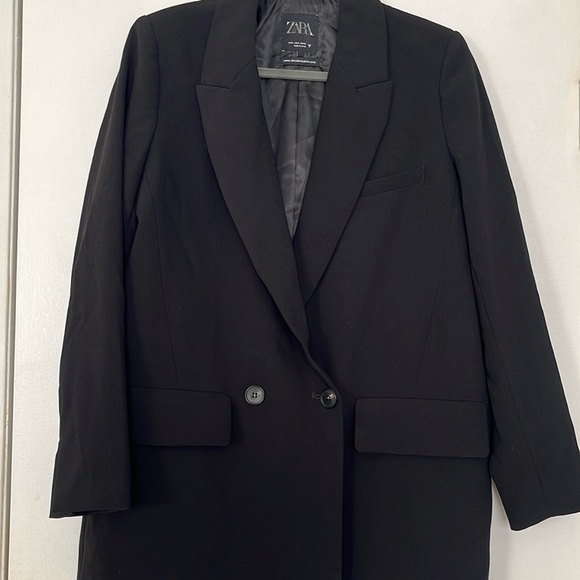 ZARA OVERSIZED DOUBLE BREASTED BLAZER - Picture 1 of 5